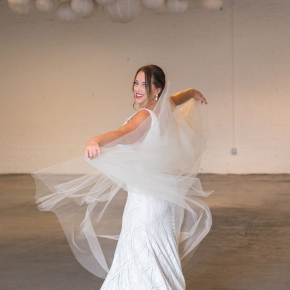 New Cathedral Wedding Veil with Blusher Two Tier main image 5